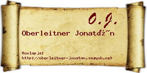 Oberleitner Jonatán névjegykártya